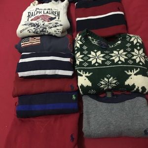 Boys Ralph Lauren sweaters and long sleeve shirts